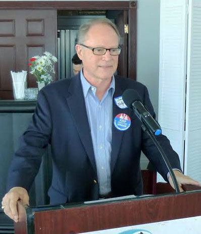 President at Podium